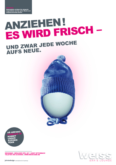 plakat/poster jahnkedesign lutz jahnke weissbar offenbach