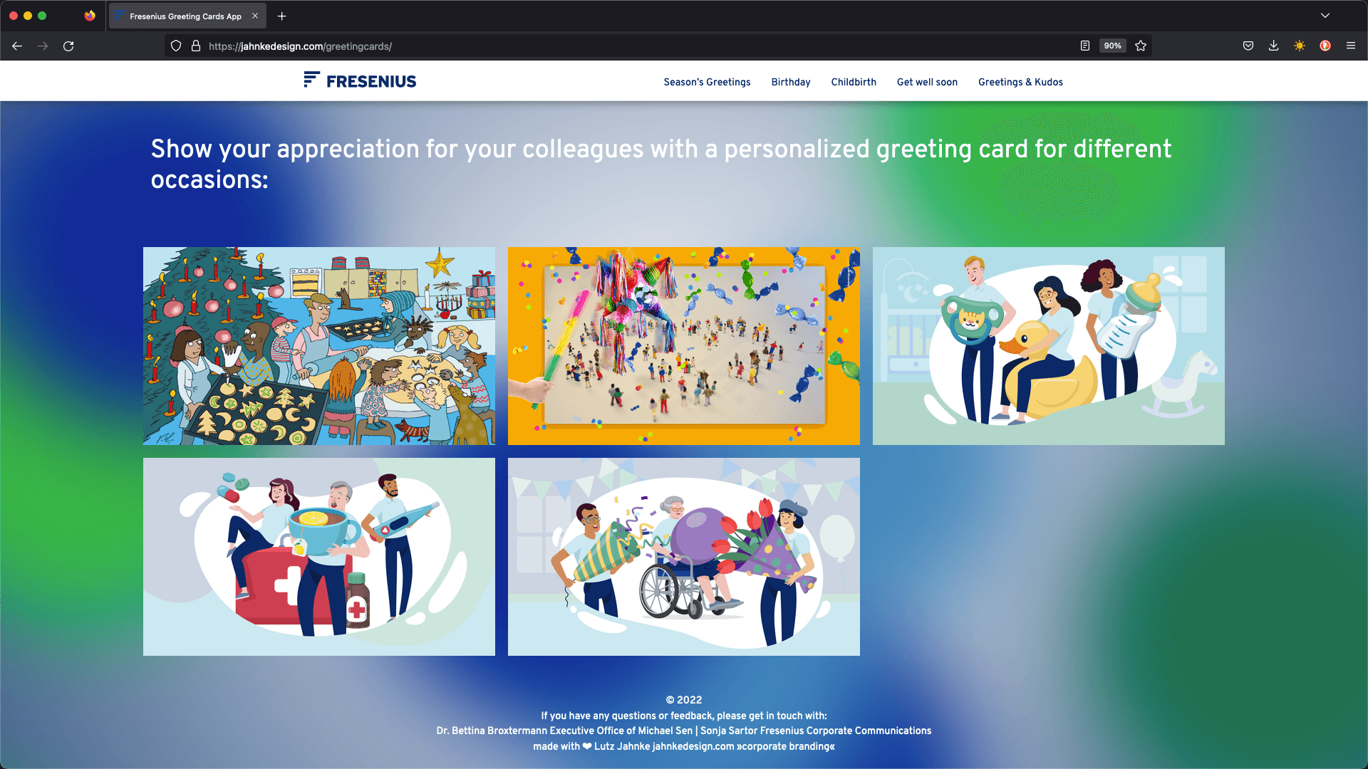 greetingcards.app für fresenius