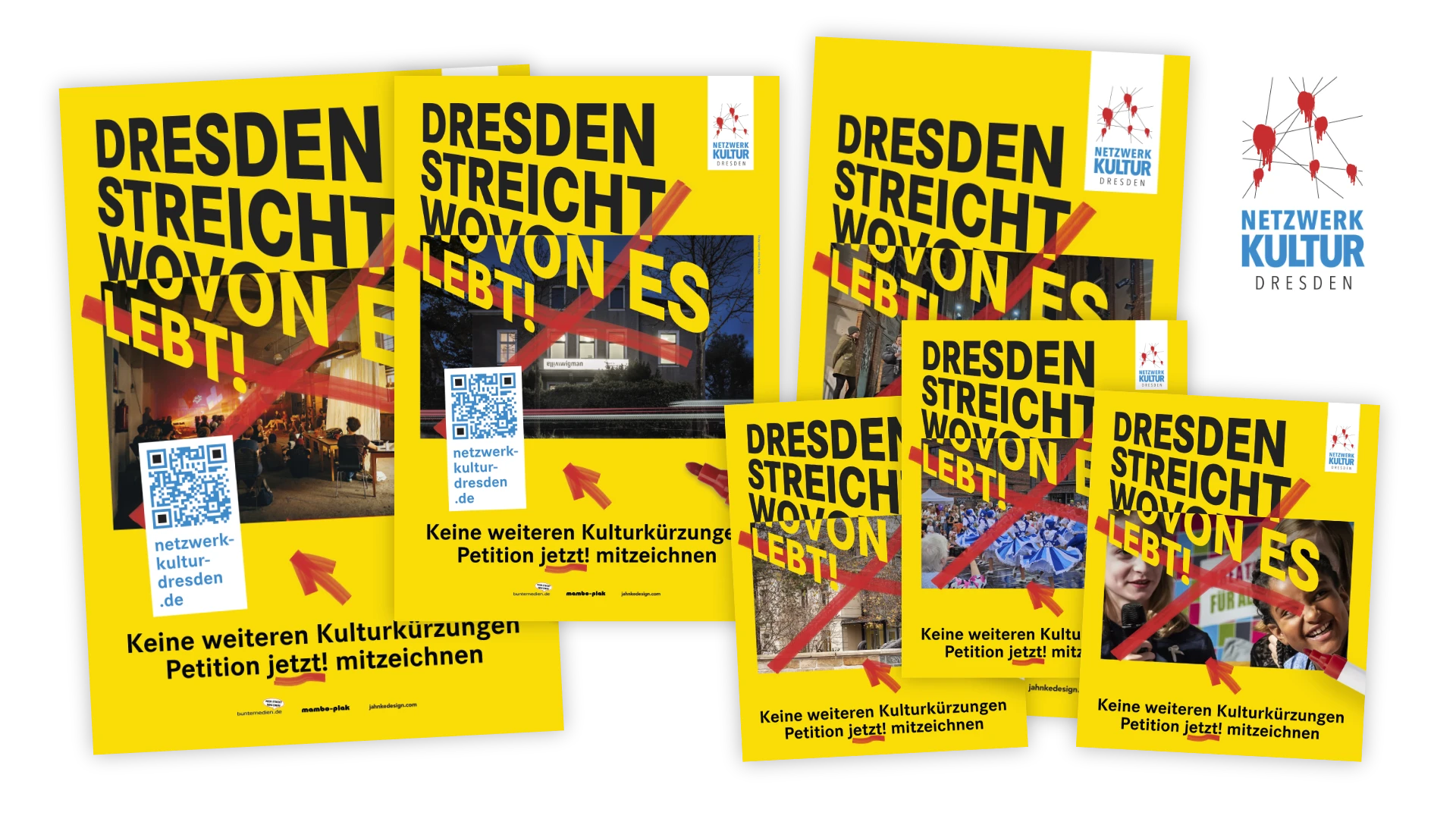 lutz jahnke entwirft kommunikationskampagne dresden streicht wovon es lebt für das netzwerk kultur in dresden